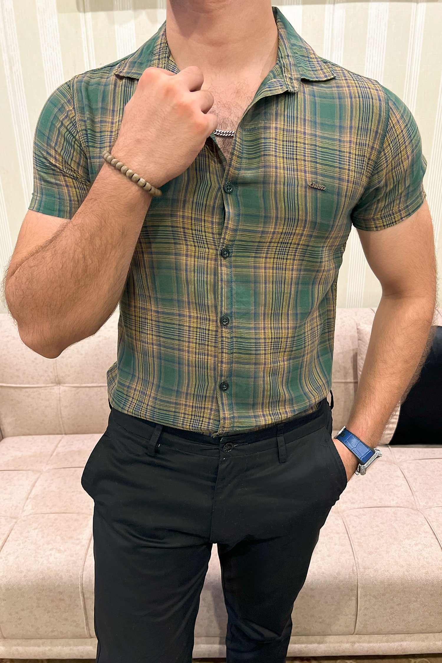 Turbo Classic Pattern Comfort Casual Shirt
