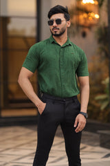 Turbo Artistic Touch Comfort Casual Shirt In Green
