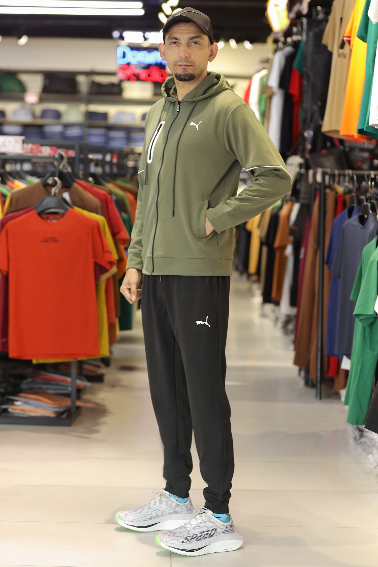Pma Mens Vent Hooded Woven Zipper Tracksuit