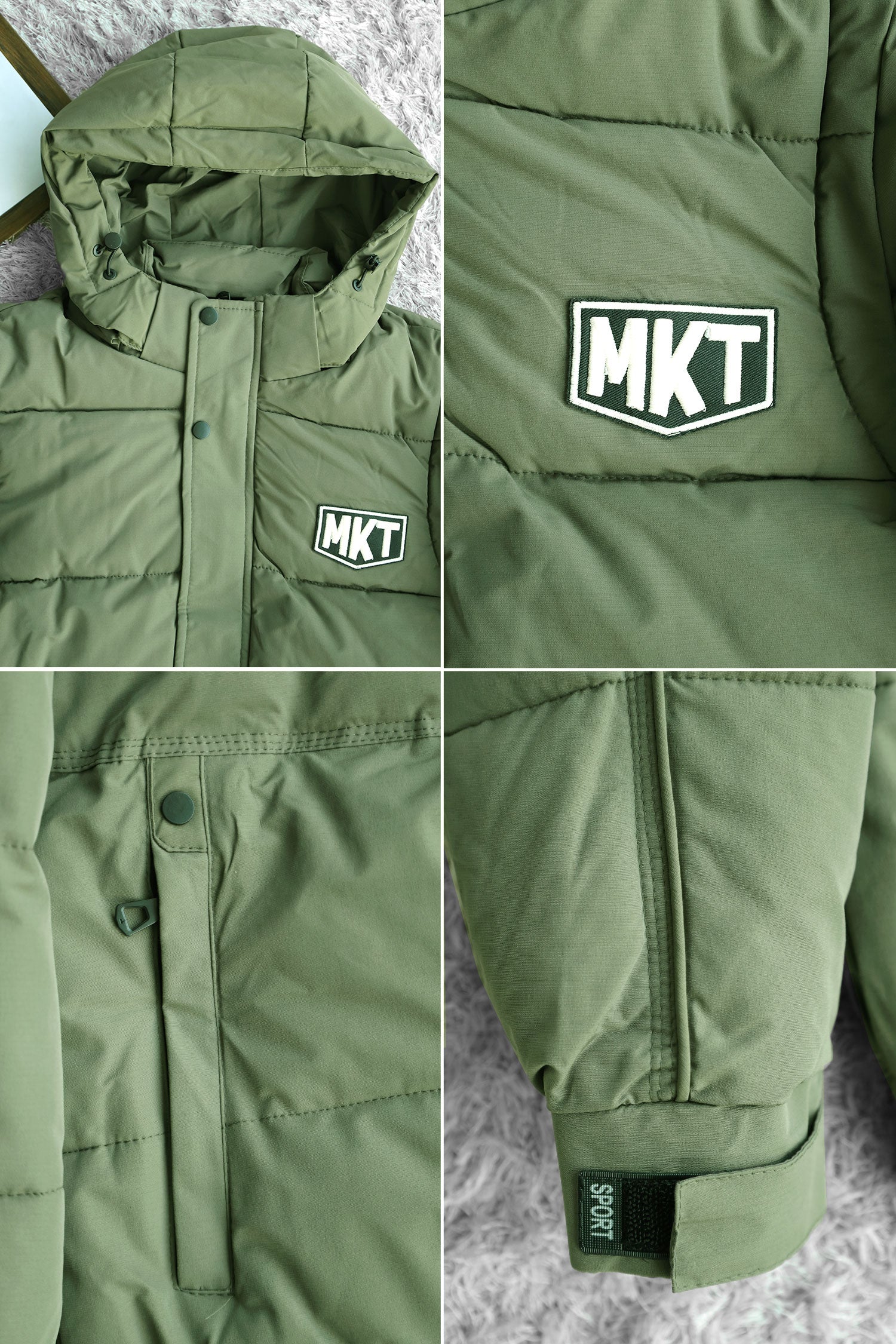 Mkt Removable Sleeves Imported Puffer Jacket