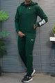 Nke Urban Edge Zipper Hooded Men's Co-Ord Set In Dark Green