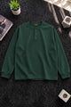 Turbo Basic Henley Imported Round Neck Men's Sweatshirt In Green