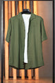 Turbo Endless Cool Embossed Casual Shirt In Green