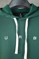 Turbo Embriodered Typography Fleece Hoodie