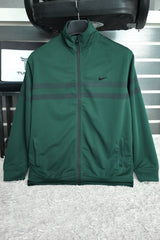 Nke Stripe Men Zipper Upper In Green