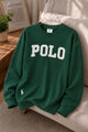 Polo Pony Basic Round Neck Men's Sweatshirt In Green