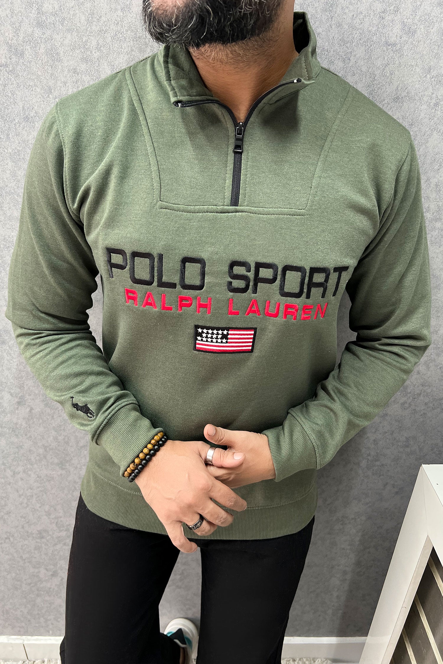 Polo RL Sport Half Zip Full Sleeves Men's Sweatshirt