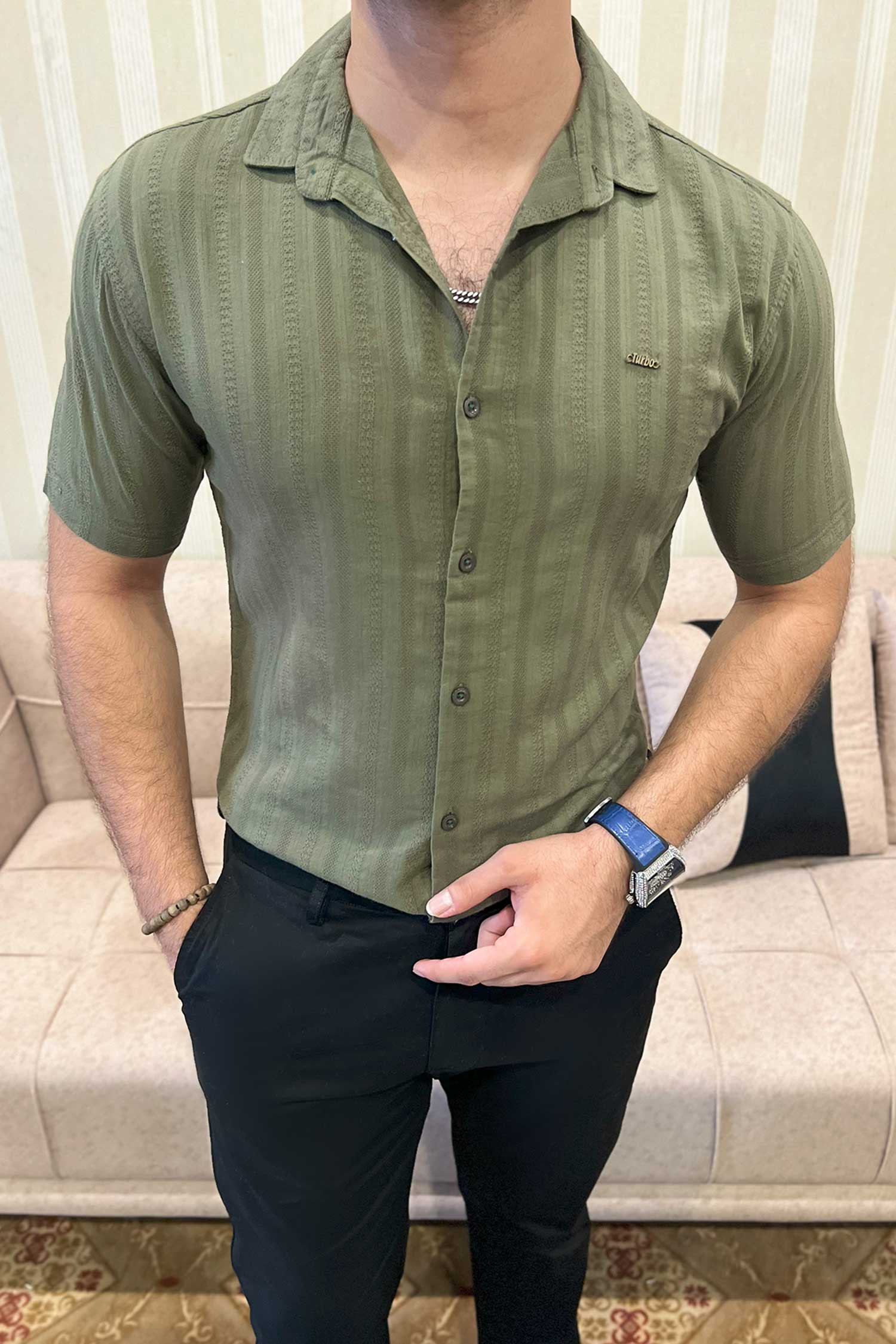 Turbo Endless Cool Embossed Casual Shirt