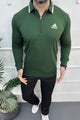 Adds Arm Rib Stripes Imported Men's Sweatshirt In Green