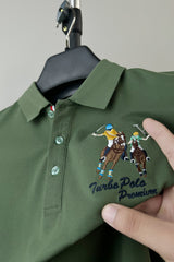 Turbo Polo Club Horse Pony Badge Men's Polo Shirt