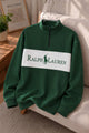 Rlph Lurn Quarter Zip-Up Mock Neck Men's Sweatshirt