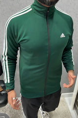 Adds Arm Pocket Style Men Zipper Upper In Green