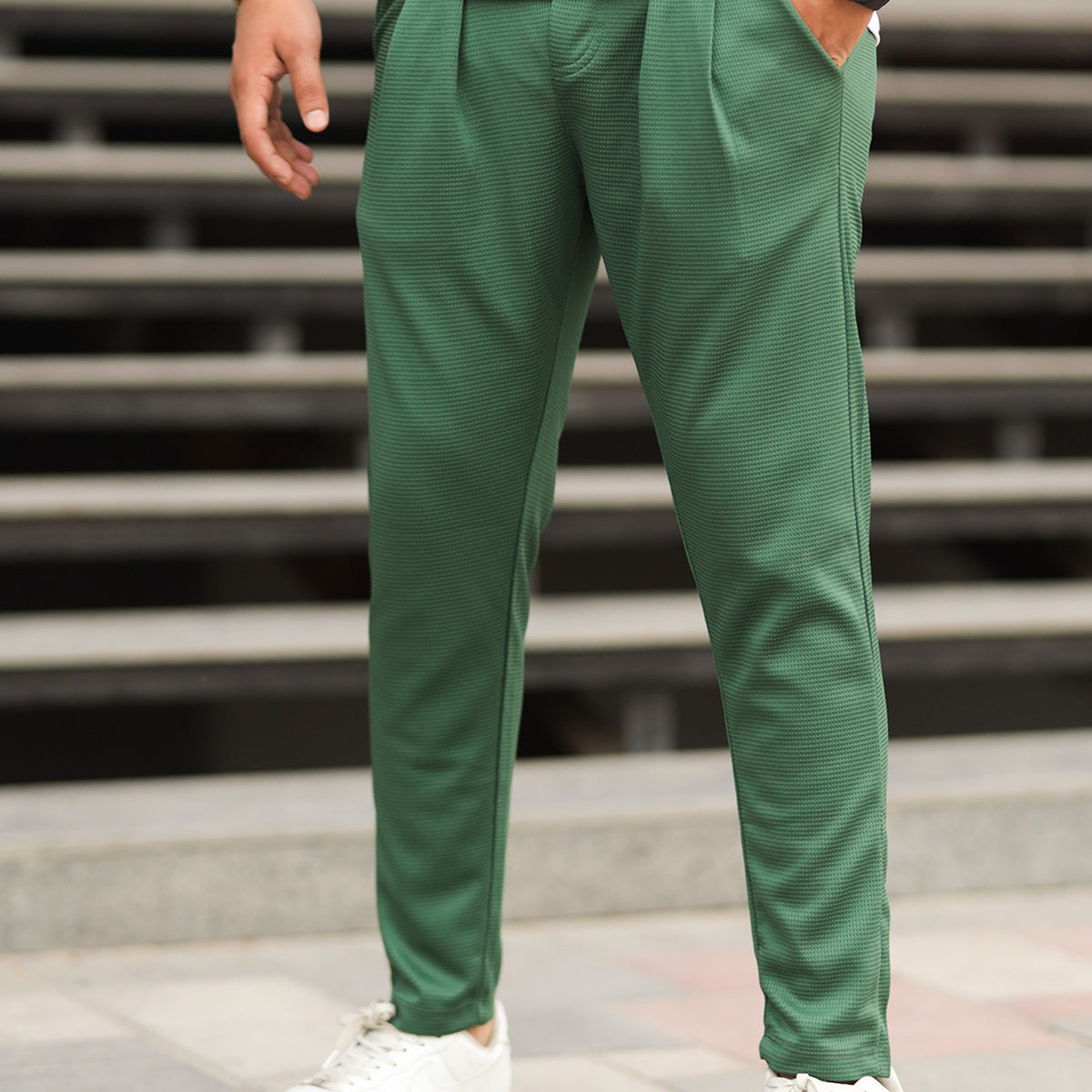 Turbo ProForm Waffle Texture Slim Fit Trouser – Turbo Brands Factory