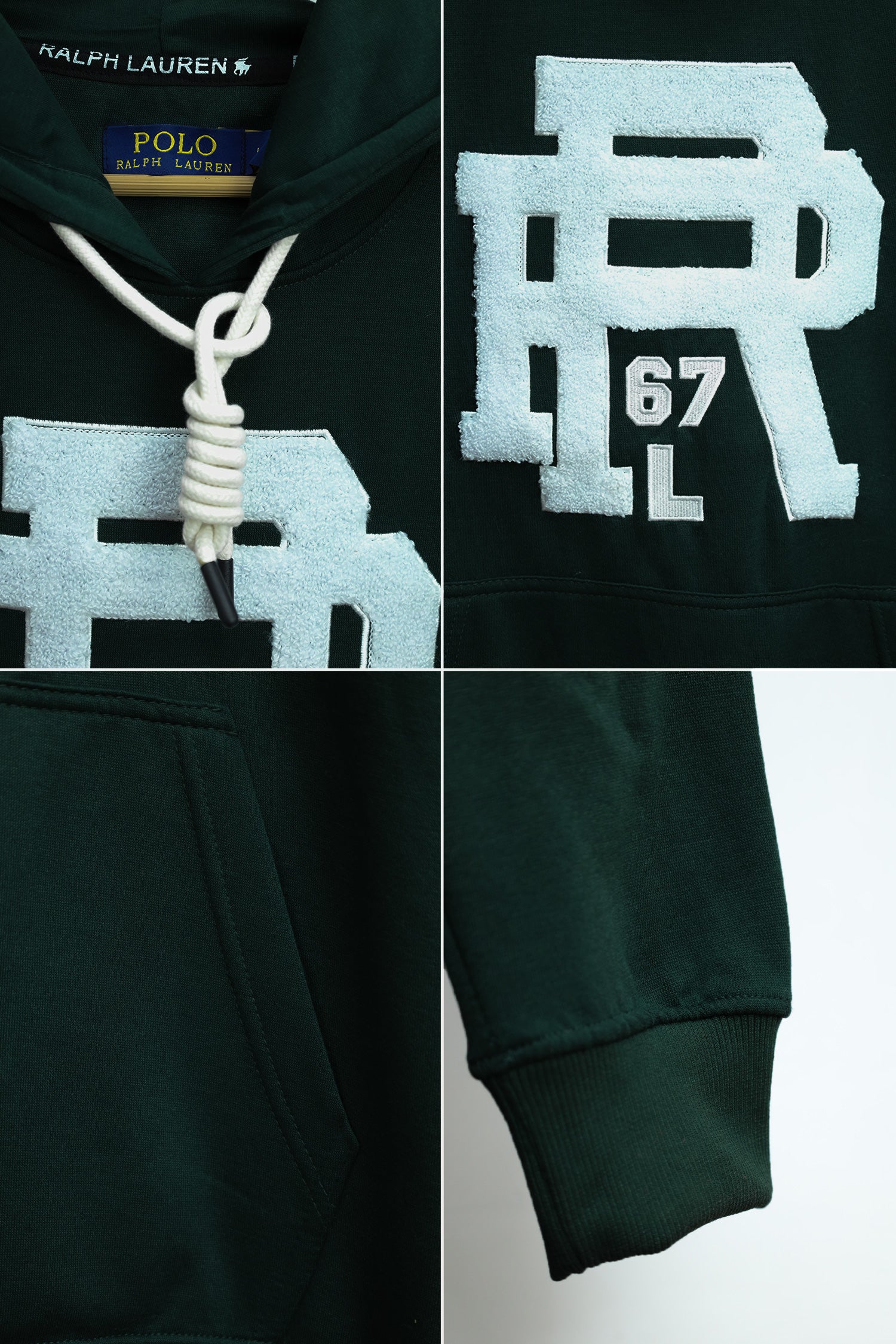 Rph Lren Polo Arts Letter Essential Fleece Hoodie