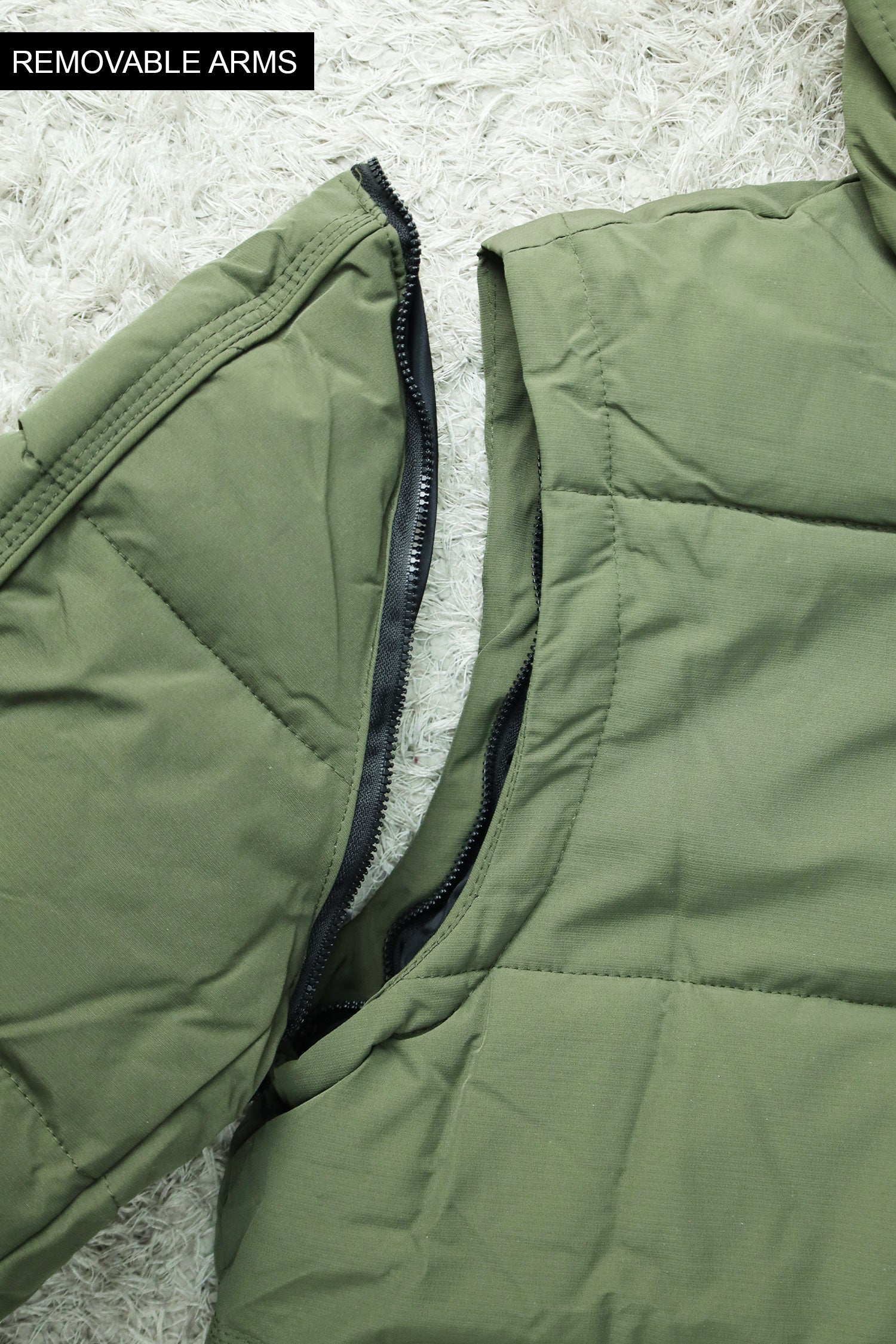 Mkt Removable Sleeves Imported Puffer Jacket