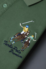 Turbo Polo Club Horse Pony Badge Men's Polo Shirt