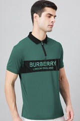 Brbrry 'The Lndn Englnd' Edition Zip Men's Polo Shirt