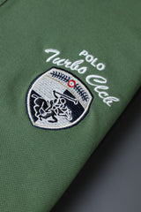 Turbo Polo Club Golf Men's Polo Shirt In Olive Green