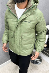 Trnd Man Textured Pocket Style Padded Imported Puffer Jacket