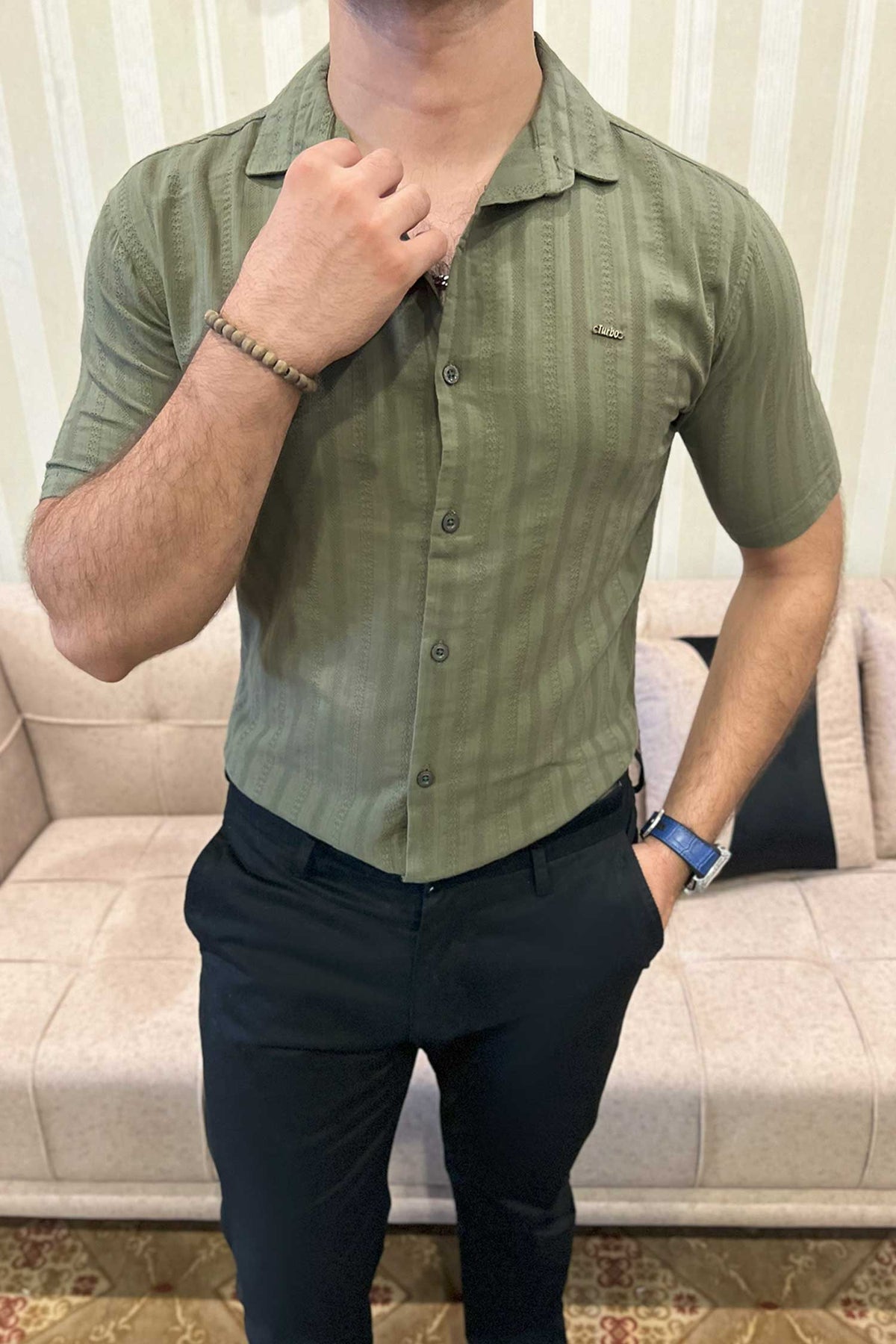 Turbo Endless Cool Embossed Casual Shirt