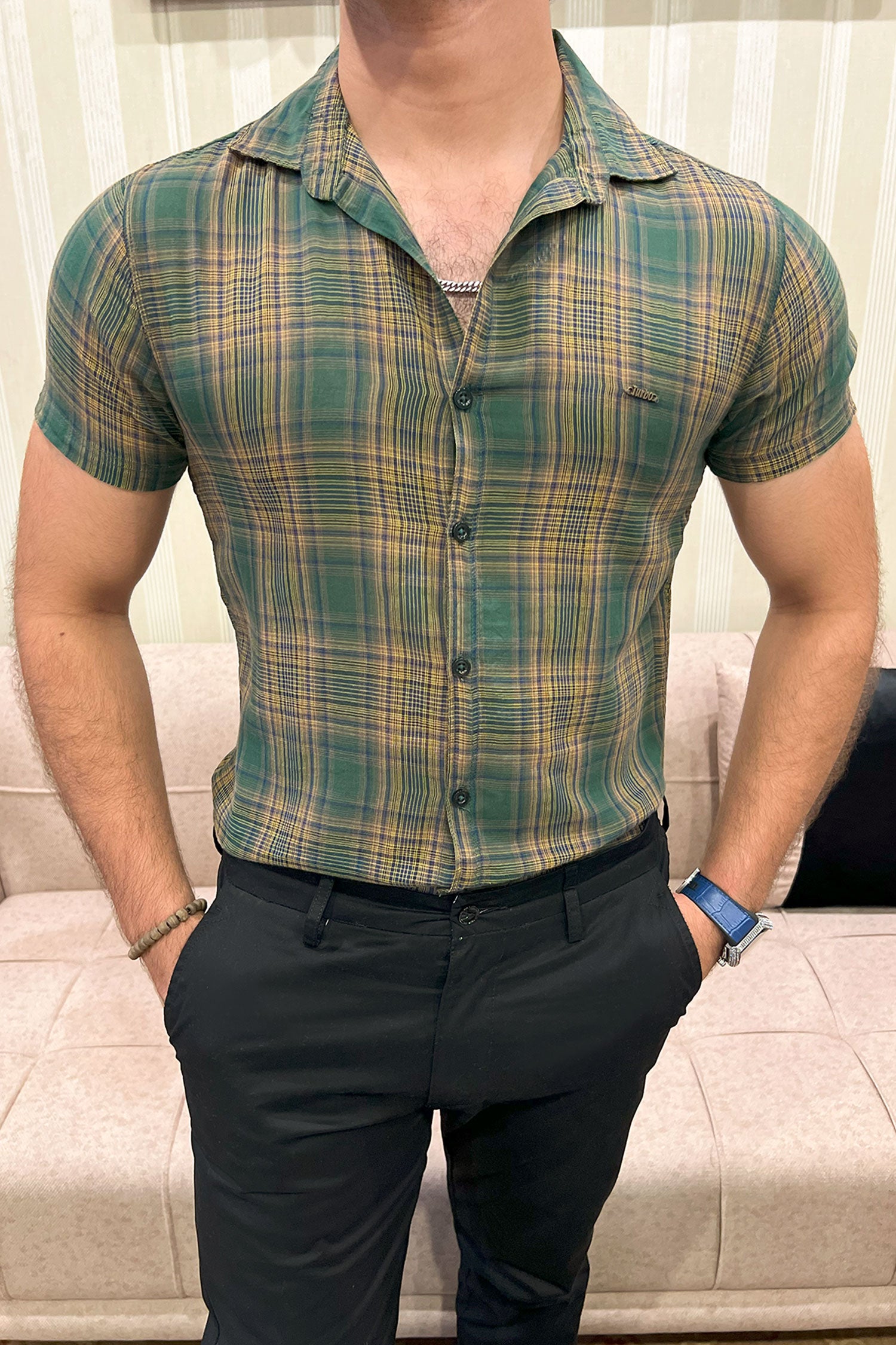 Turbo Classic Pattern Comfort Casual Shirt