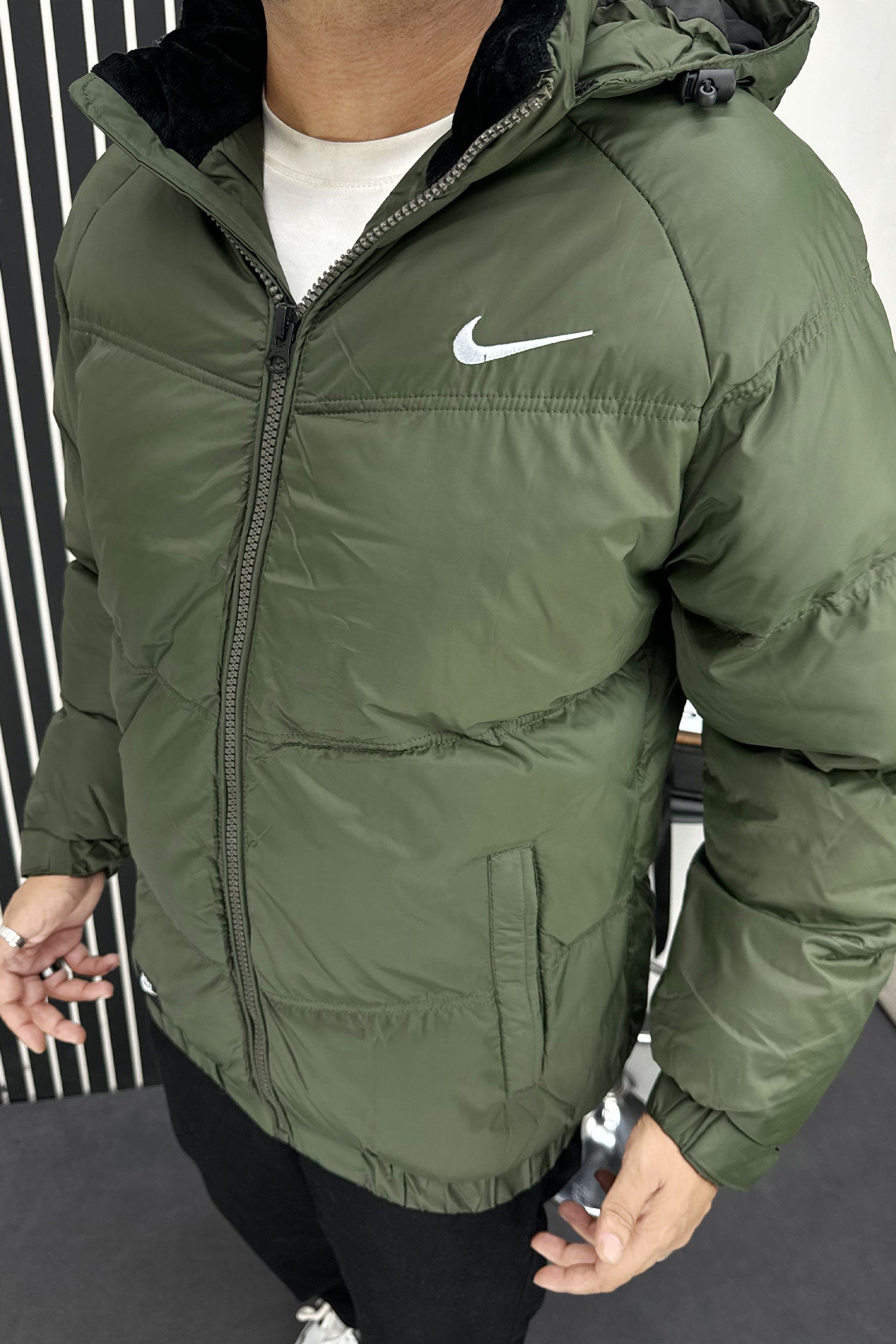 Nke Signature Quilted Padded Imported Puffer Jacket