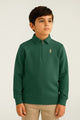 Rph Lren Polo Stylish Half-Zip Collared Unisex Kids Sweatshirt
