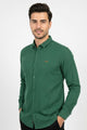 Turbo Lining Check Creation Long Sleeve Cotton Casual Shirt