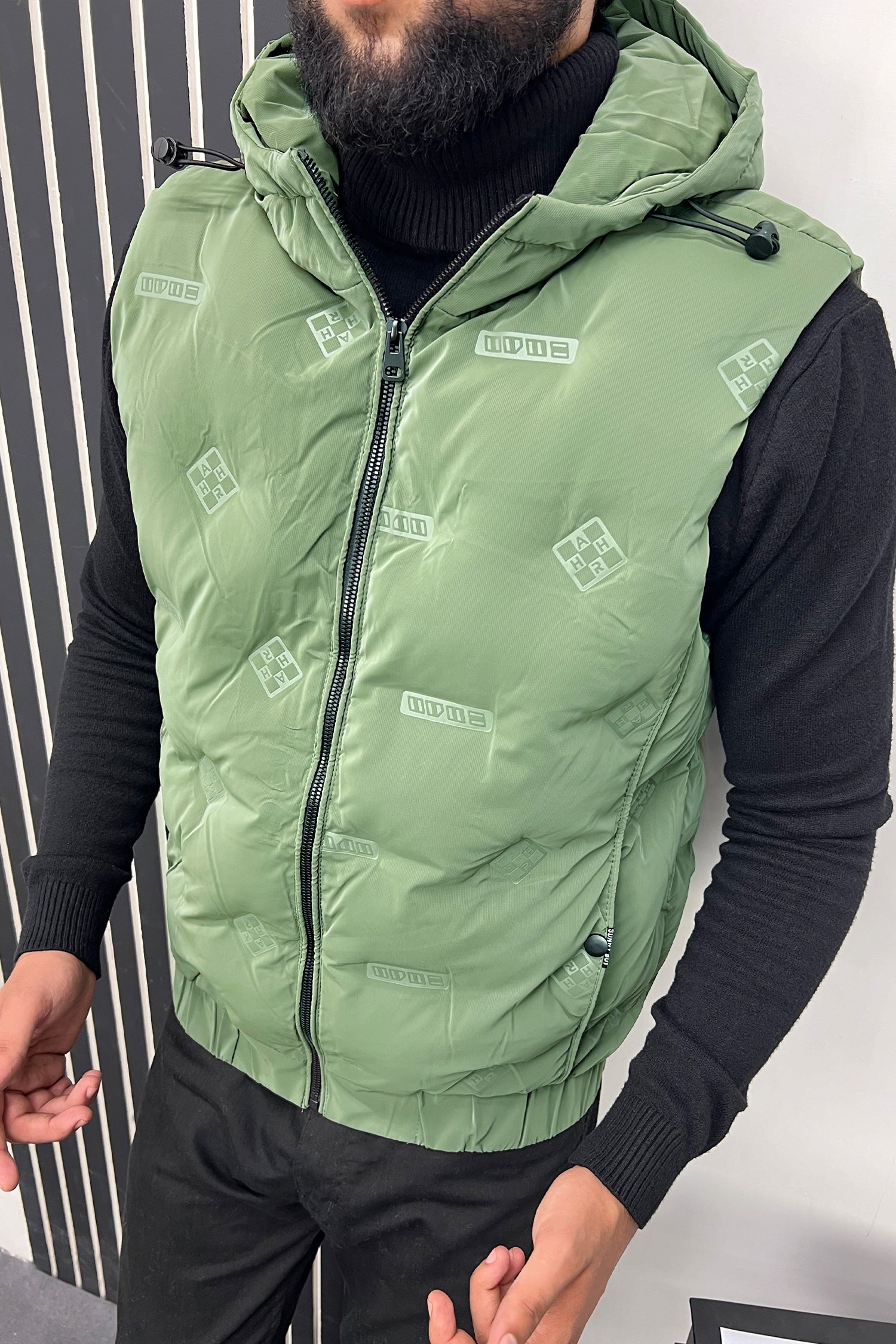 All Over Logo Imported Men's Gilet