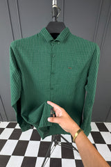Turbo Lining Check Creation Long Sleeve Cotton Casual Shirt