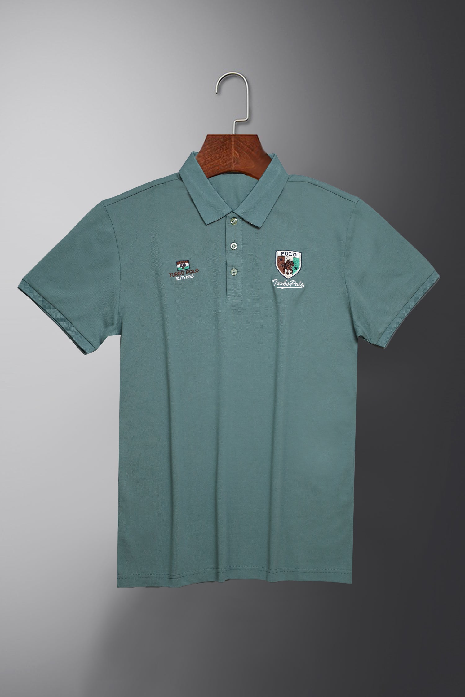 Turbo Polo Club Luxury Touch Men's Polo Shirt In Sea Green