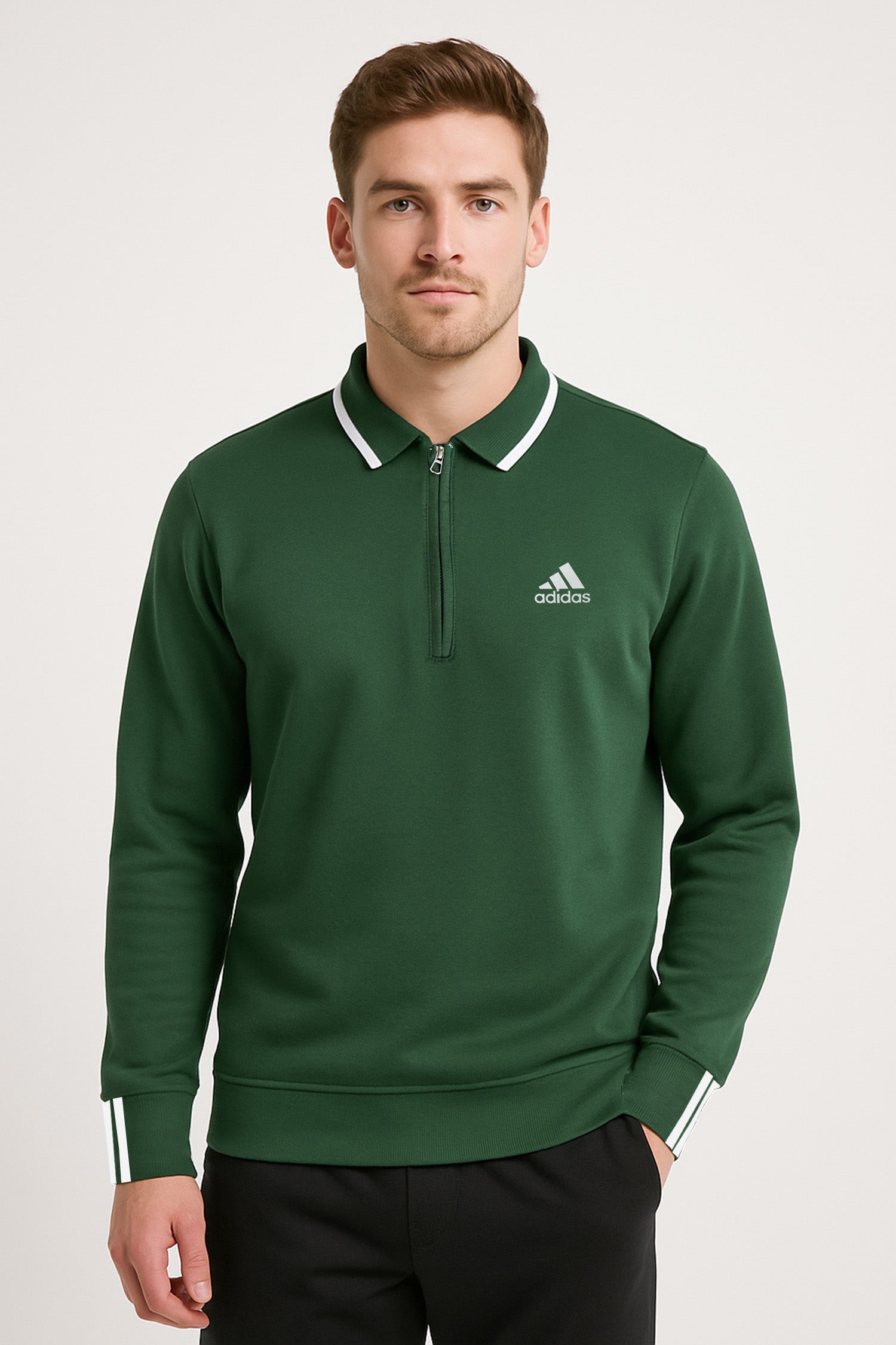 Adds Arm Rib Stripes Imported Men's Sweatshirt