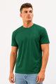 Mens Relaxed Fit Round-Neck Tee Shirt In Green