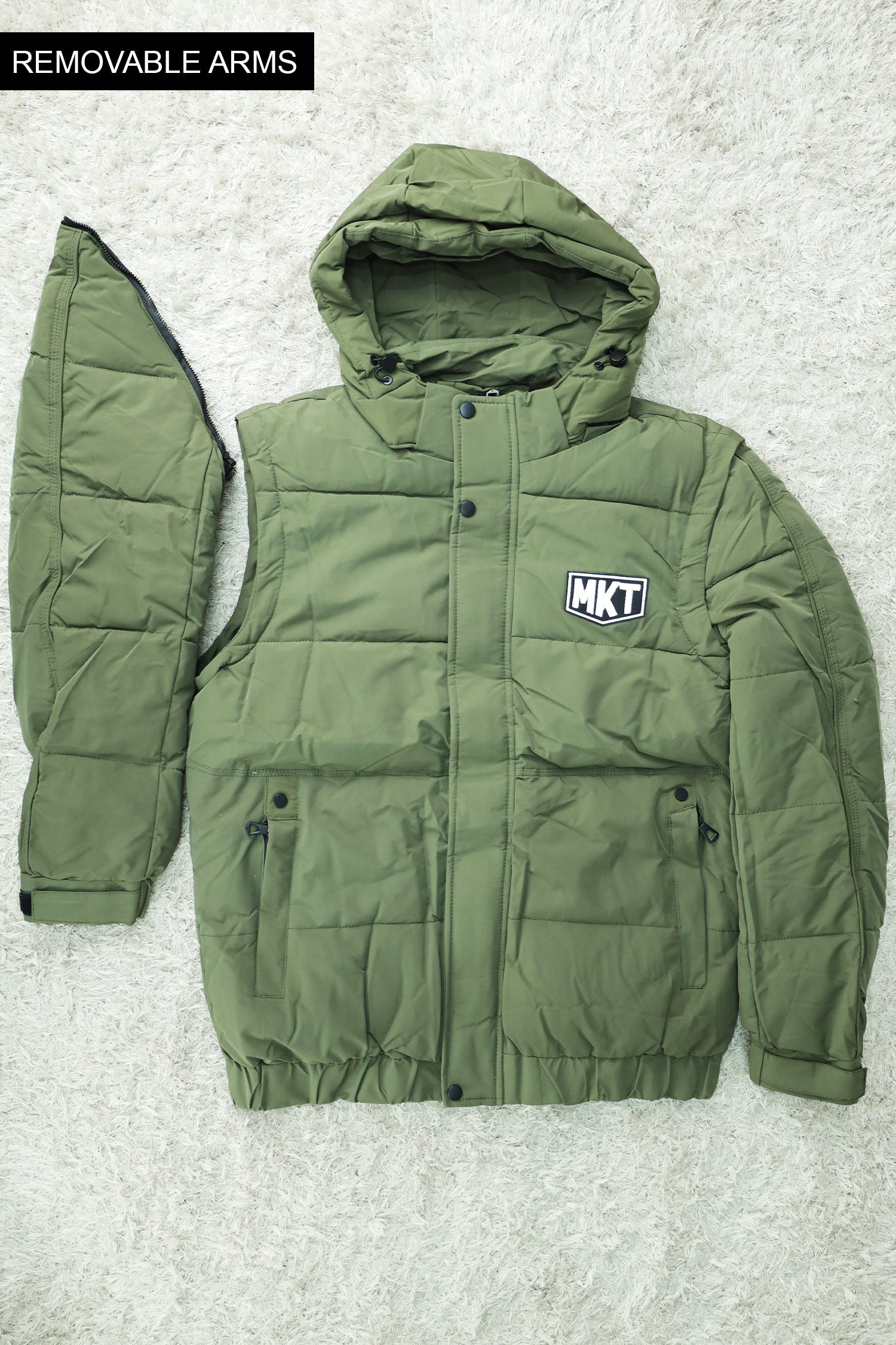 Mkt Removable Sleeves Imported Puffer Jacket Turbo Brands Factory