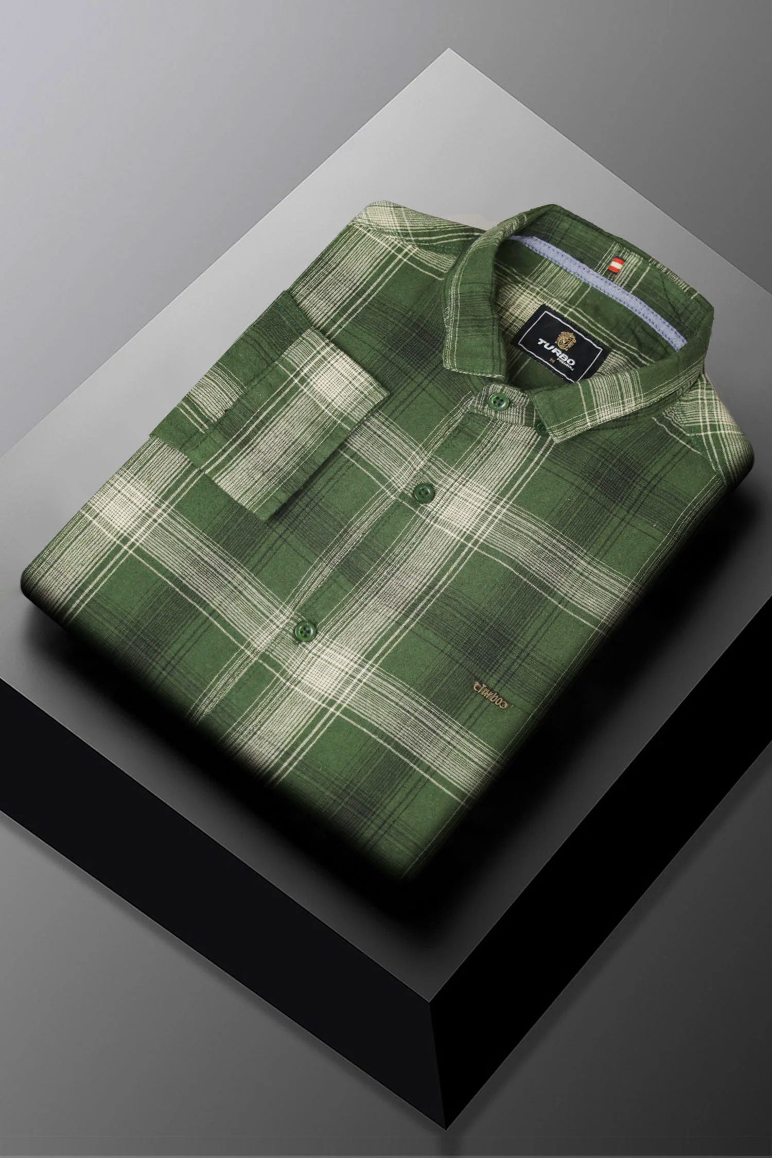 Turbo Tribe Premium Flannel Long Sleeve Cotton Casual Shirt