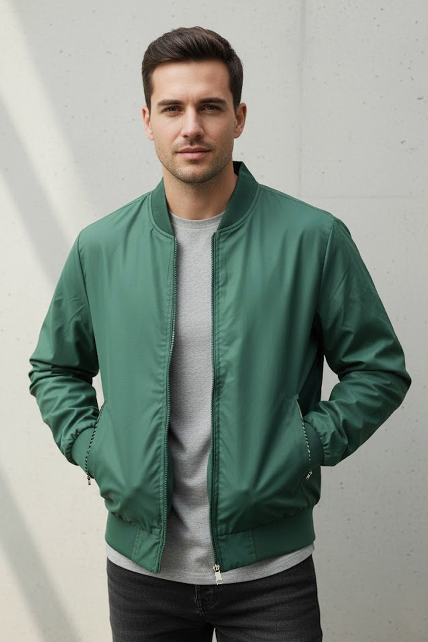 Elegant Plain Ribbed Imported Light Weight Jacket