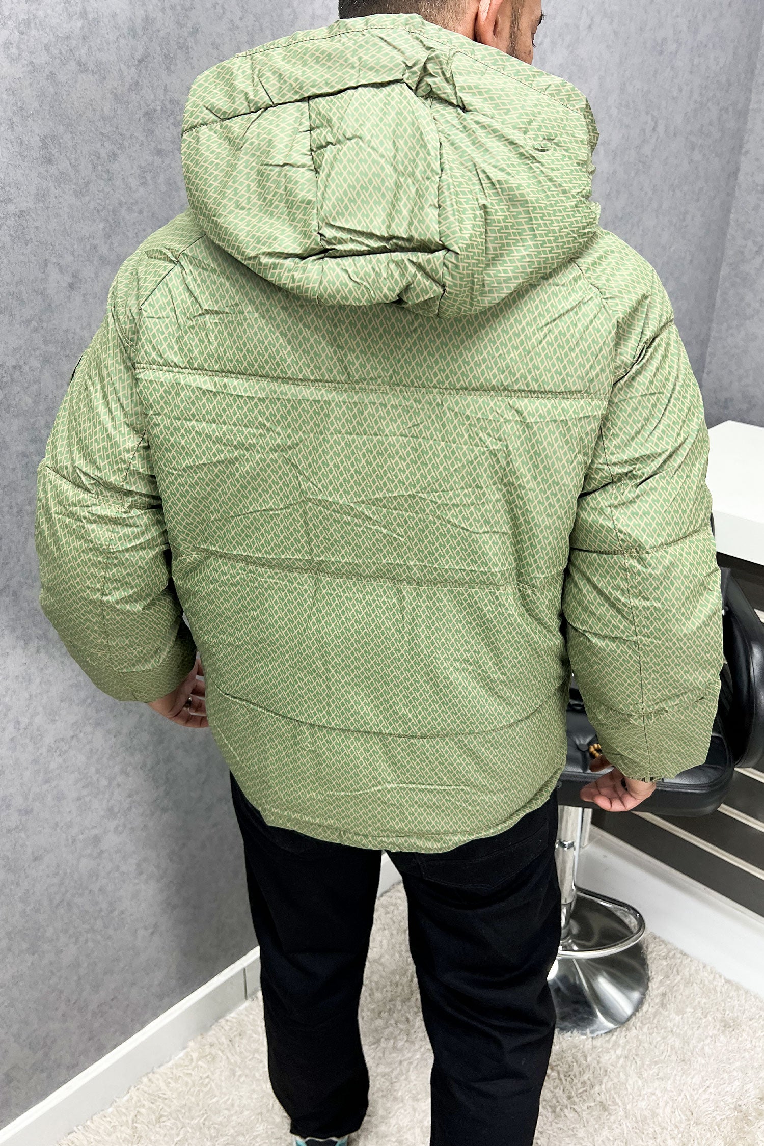 Trnd Man Textured Pocket Style Padded Imported Puffer Jacket