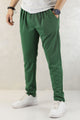 Turbo Pique Textured Double Plate SlimFit Trouser In Green