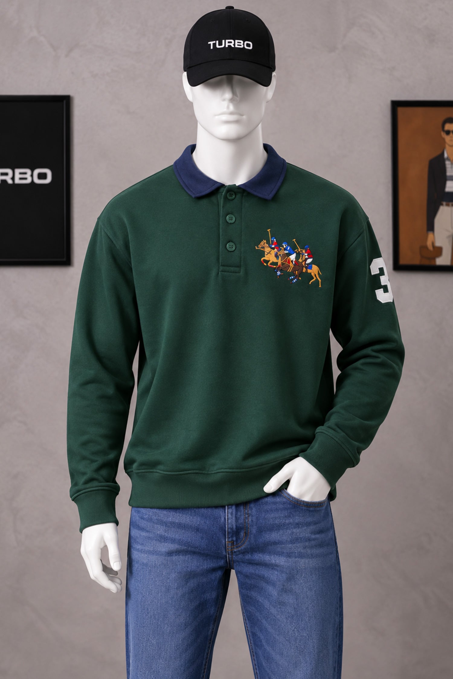 Polo Signature Elite Men's Sweatshirt In Green