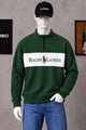 Rlph Lurn Quarter Zip-Up Mock Neck Men's Sweatshirt In Green