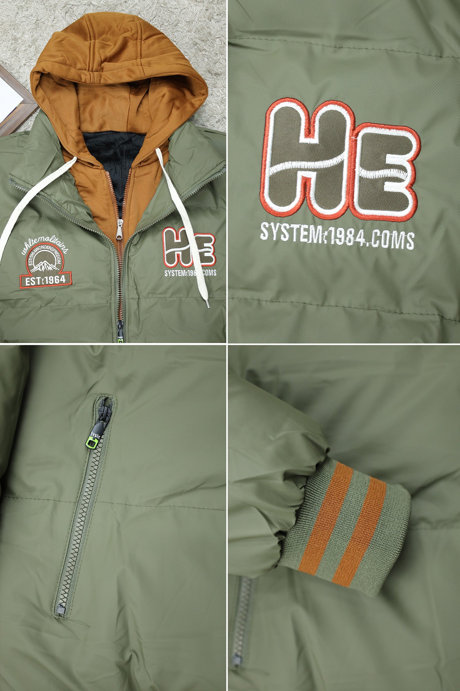 Winter Protects Dual Zip Hooded Imported Puffer Jacket