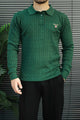 Gnt Cable-Knit Texture Pattern Imported Men's Sweater