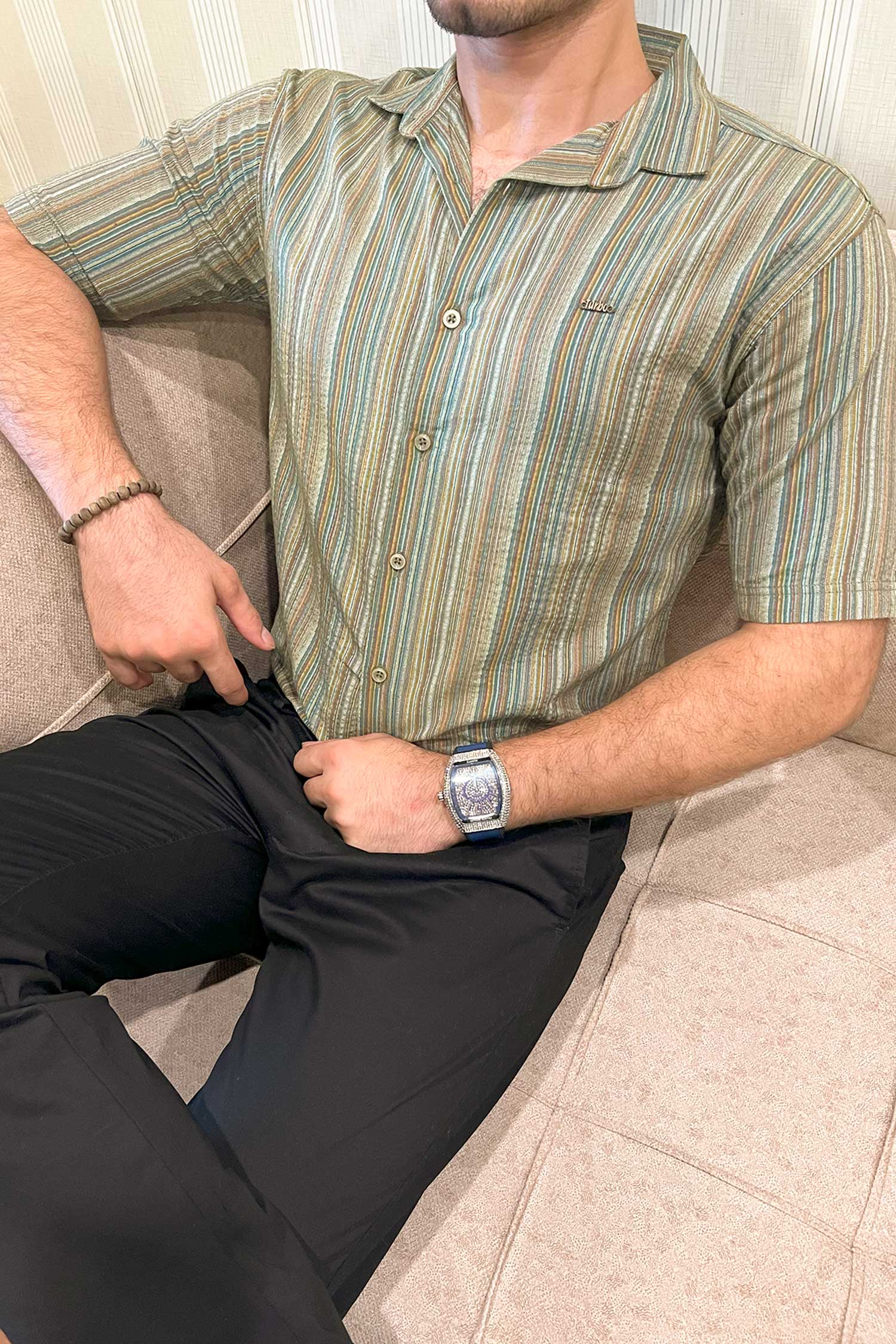 Turbo Spring Edit Textured Casual Shirt
