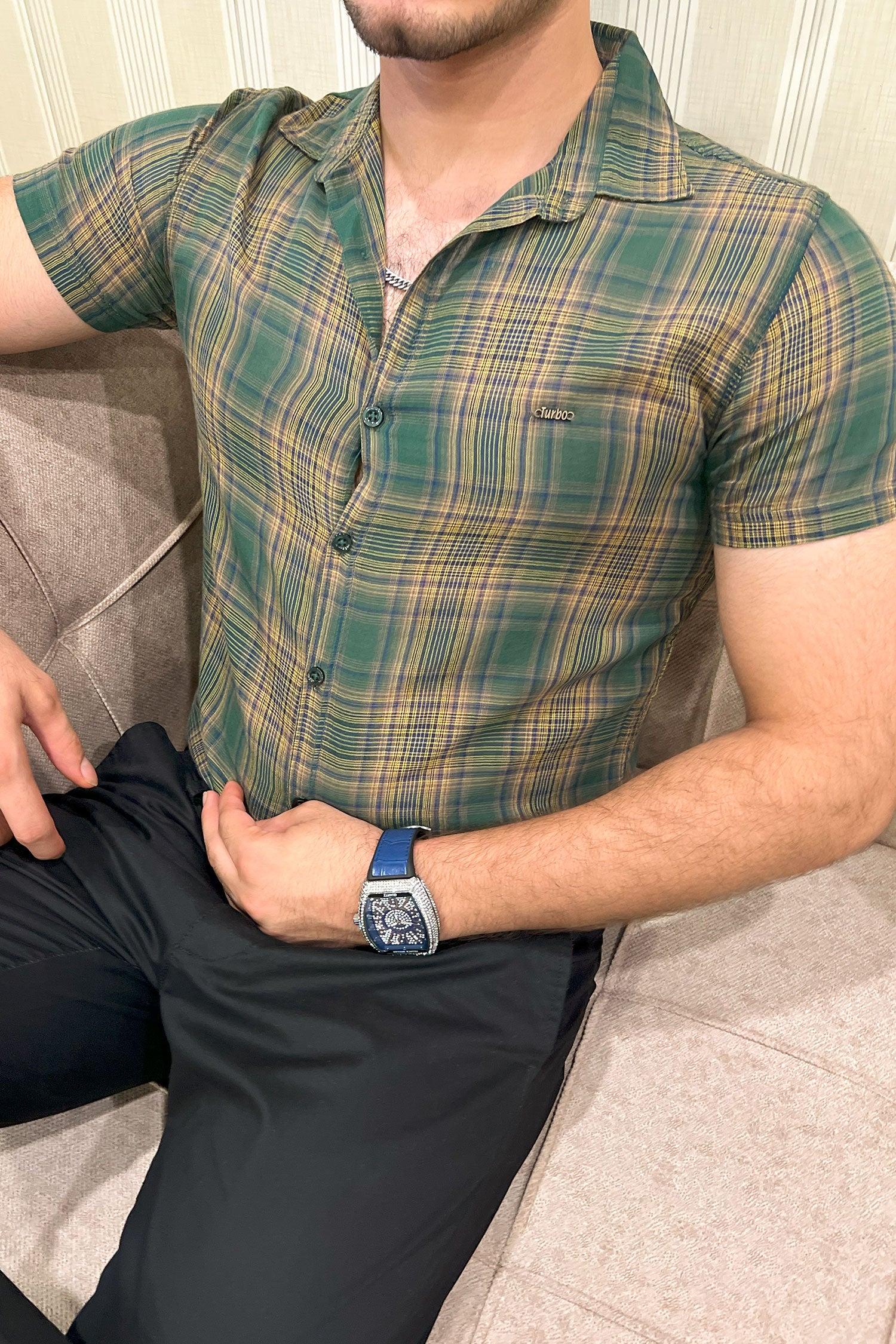 Turbo Classic Pattern Comfort Casual Shirt