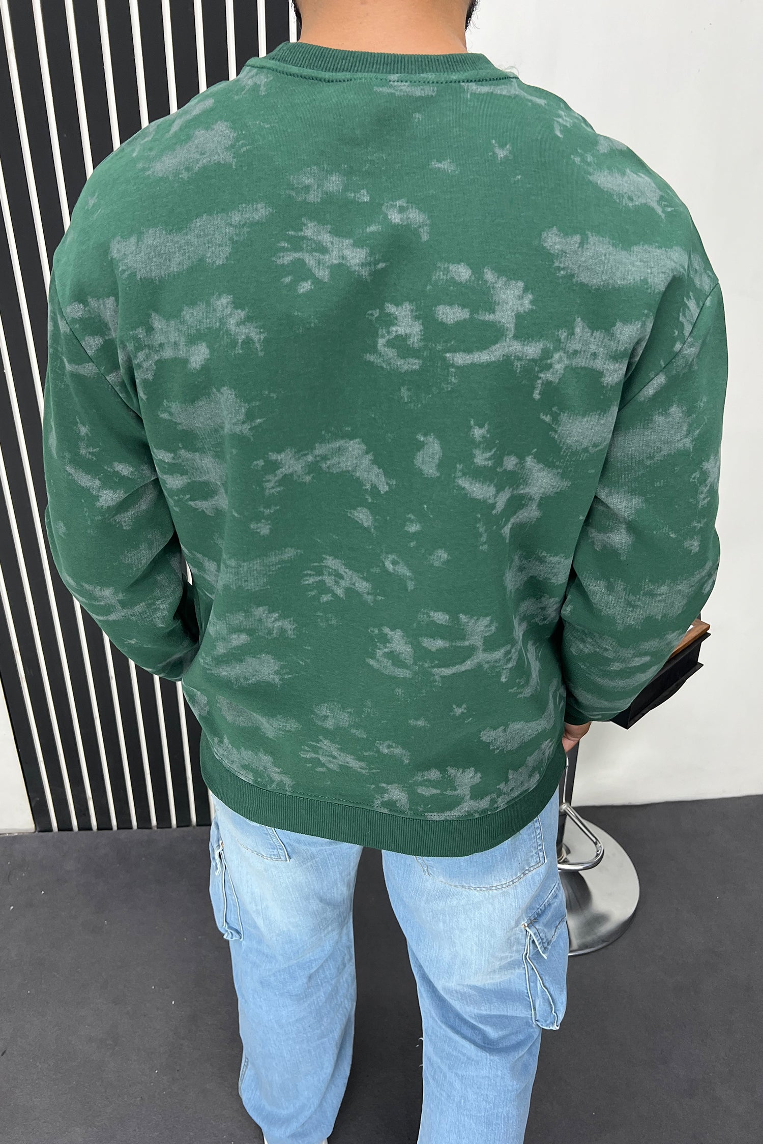 Wher Dye&Dye Style Full Sleeves Men's Sweatshirt