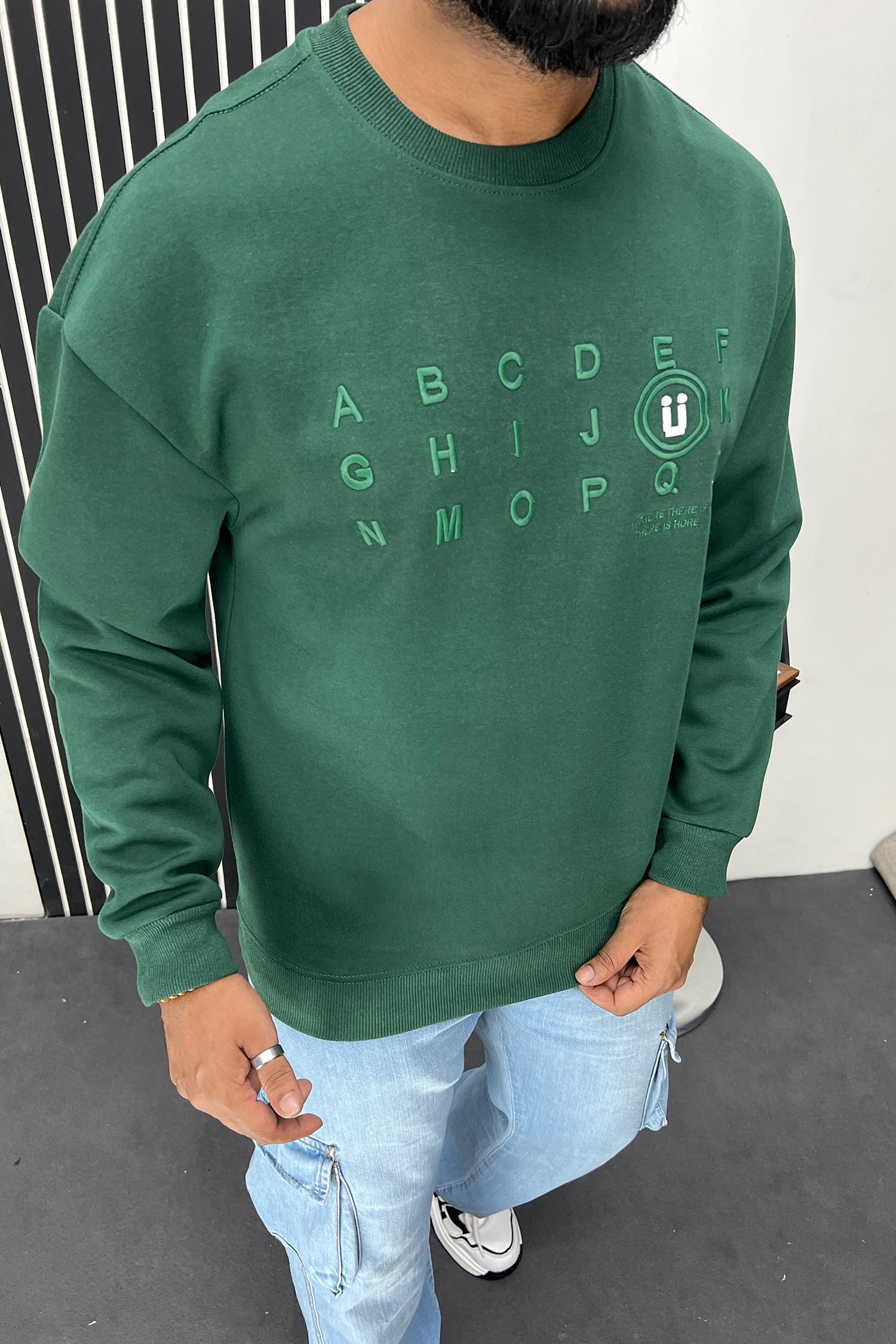 Alphabet Writing Full Sleeves Men's Sweatshirt