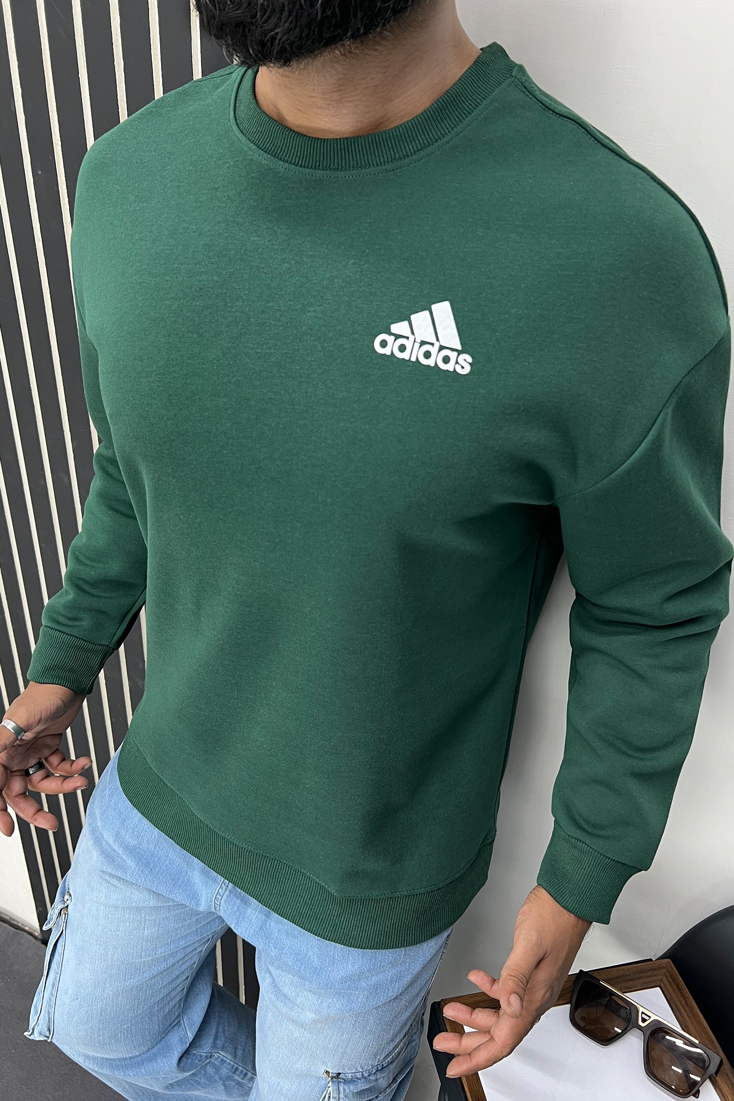 Adds Plain Full Sleeves Men's Sweatshirt