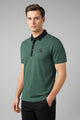 Turbo Vintage Crisp Textured Men's Polo Shirt In Green