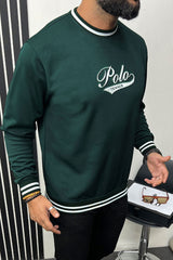 Polo Rph Lren Tennis Crew Neck Men's Full Sleeves Sweatshirt In Green