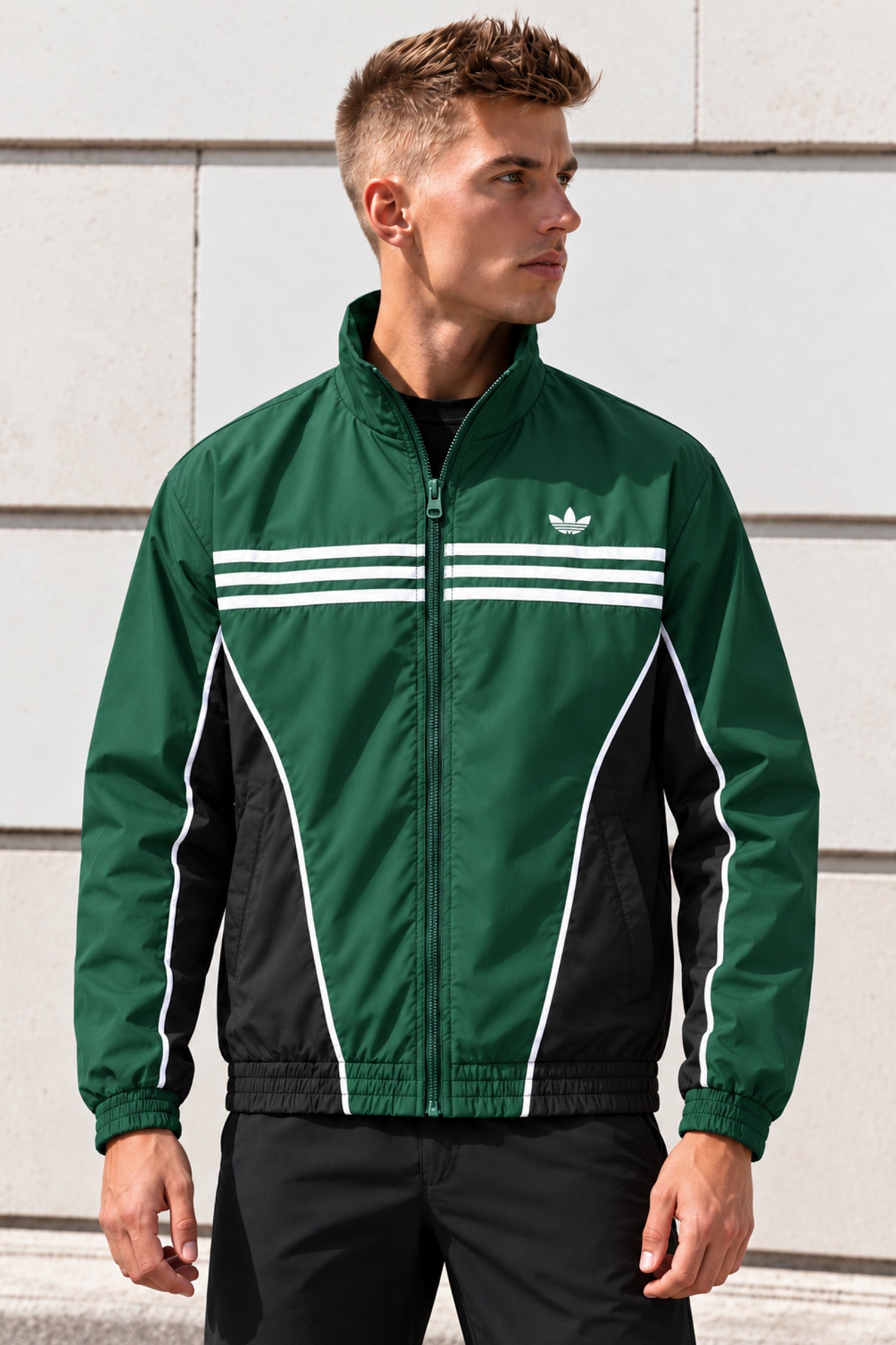Adds Light-Weight Windbreaker Imp Men Sports Jacket In Green